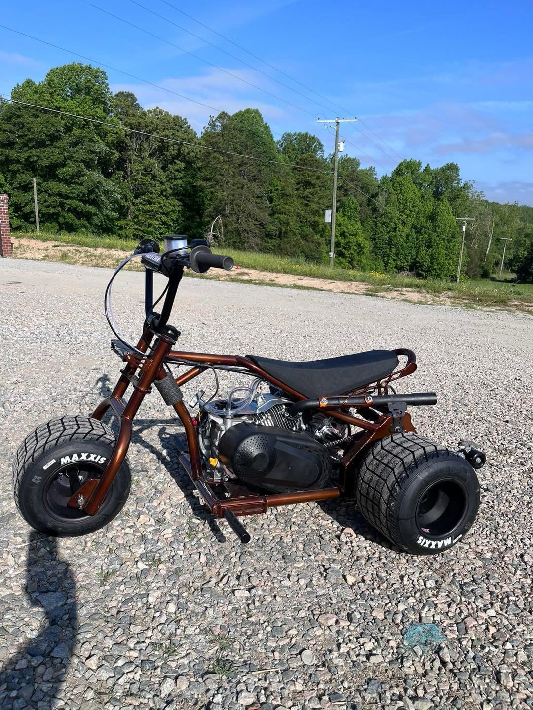 Copper brown mini trike 212 cc Engine Copper brown mini trike 212 cc Engine