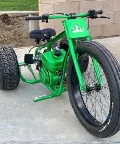 Green Motorized Drift Trike