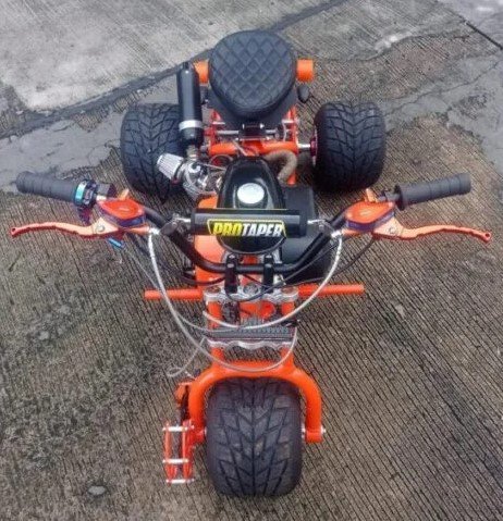 Orange custom 212cc mini trike Orange custom 212cc mini trike