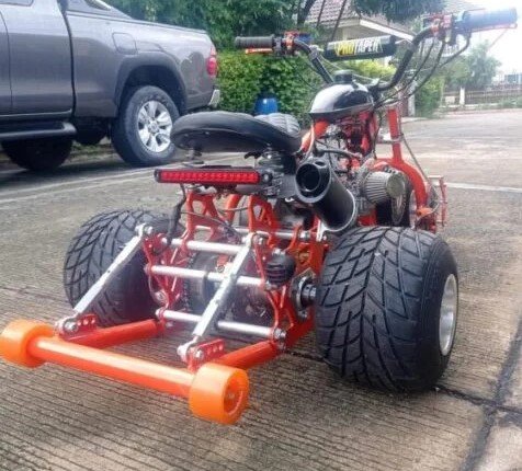 Orange custom 212cc mini trike Orange custom 212cc mini trike
